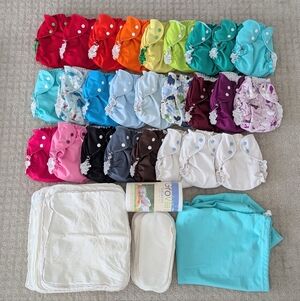 AppleCheeks Reusable Cloth Diapers Size 2 Lot